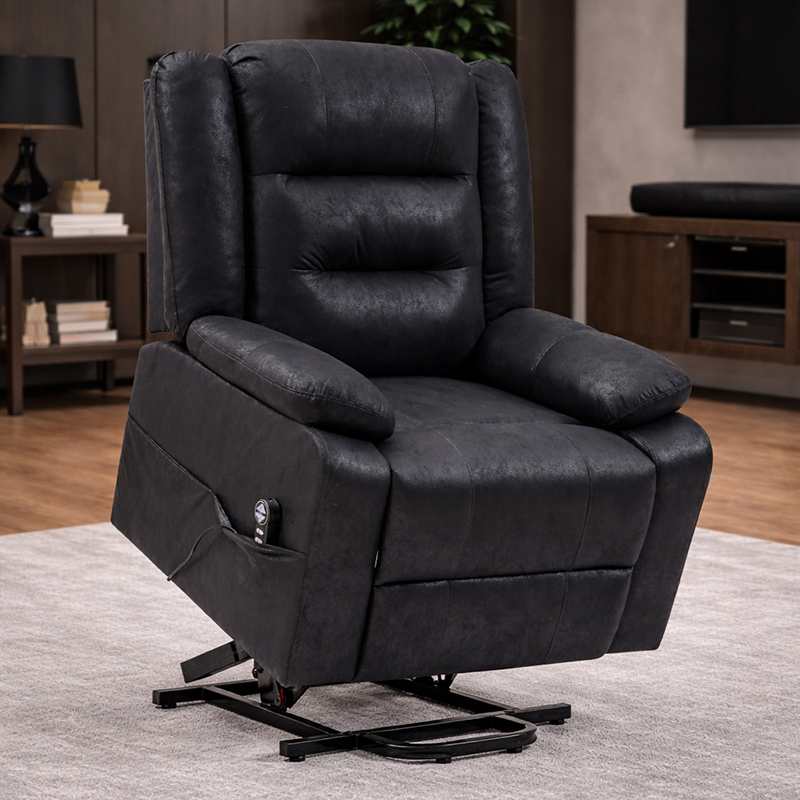 Silla reclinable grande con elevación eléctrica y masaje y calefacción para personas mayores