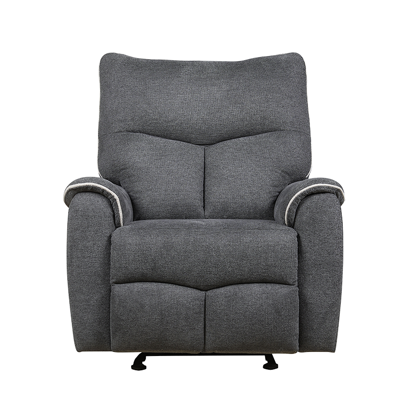 Silla reclinable manual con tejido suave y cómodo