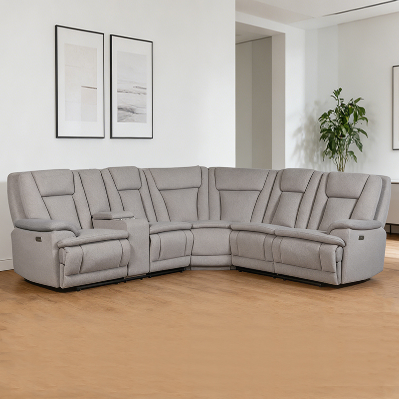 Sofá seccional reclinable eléctrico de 104