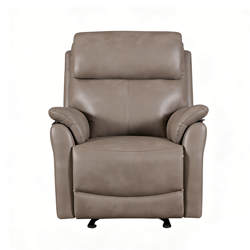 Silla reclinable manual de cuero de 35,8''w con brazos enrollados 