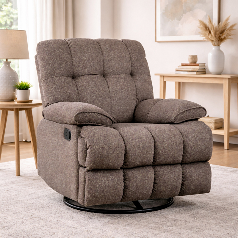 Silla reclinable manual de 39,8'' con pivote y balancín