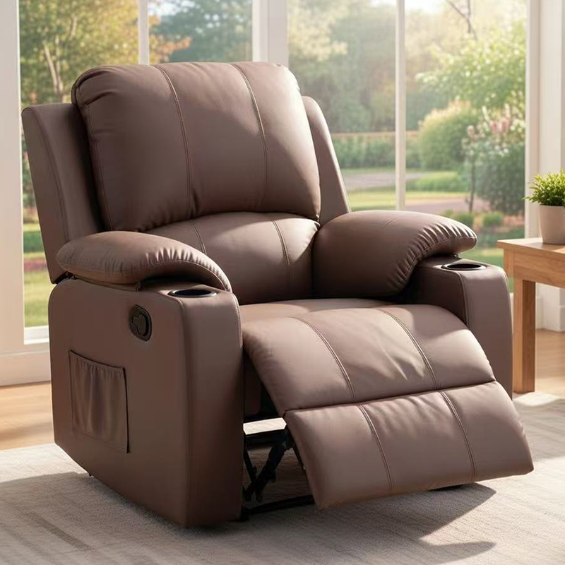 Sillón reclinable mullido Silla de sofá individual Silla reclinable manual