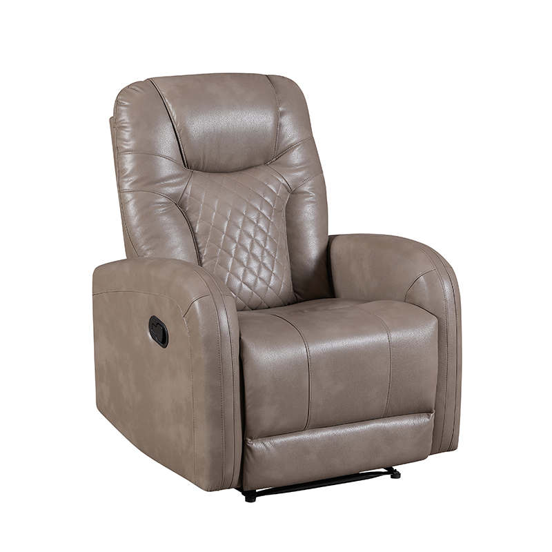 Silla reclinable manual de cuero transpirable para un solo asiento
