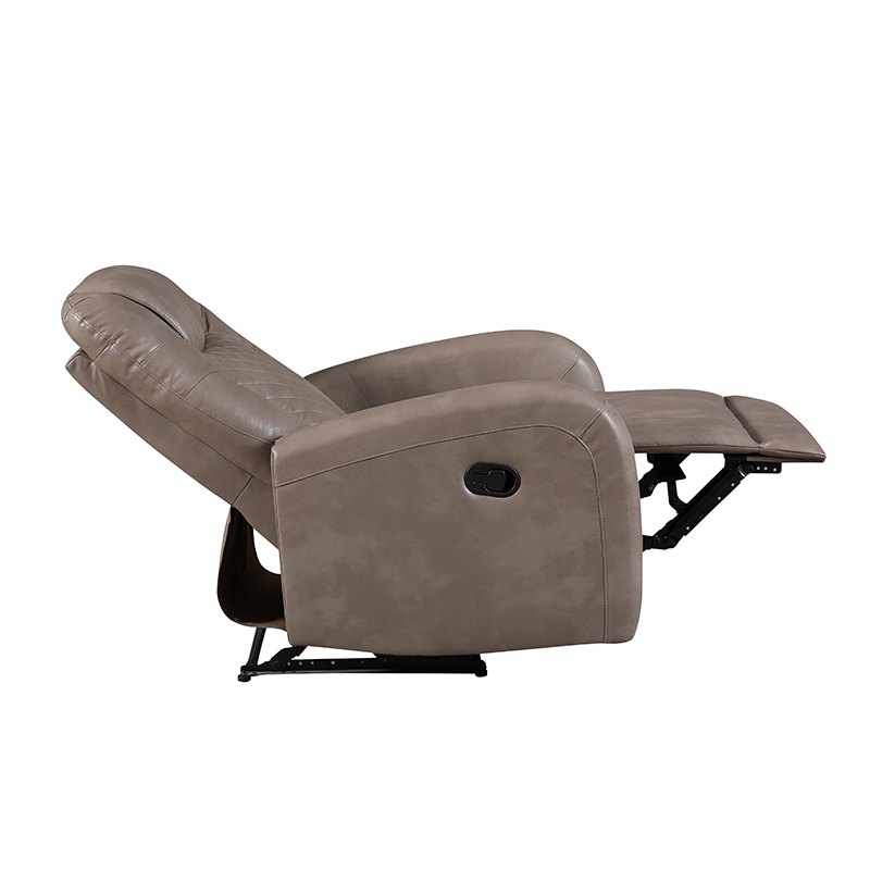 Silla reclinable manual de cuero transpirable para un solo asiento