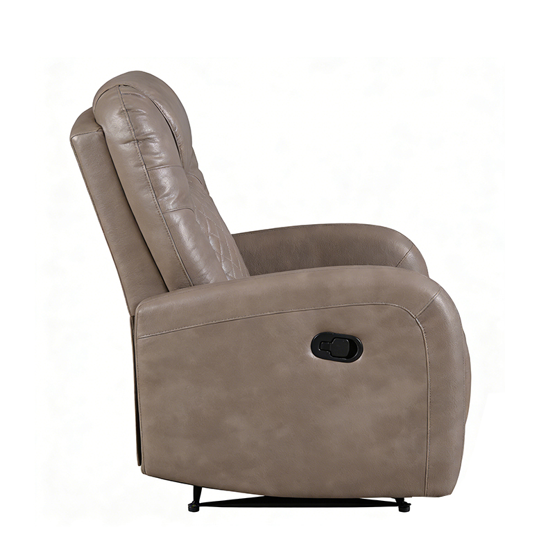 Silla reclinable manual de cuero transpirable para un solo asiento
