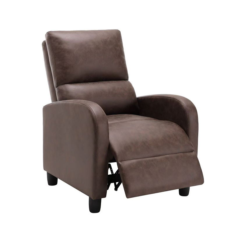 Sillón reclinable de microfibra con asiento plegable