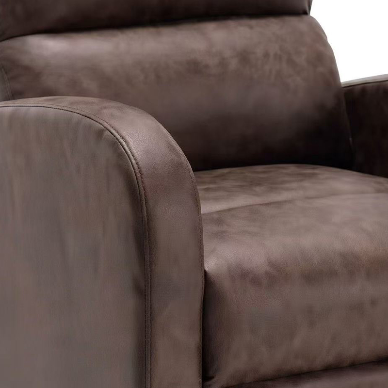 Sillón reclinable de microfibra con asiento plegable