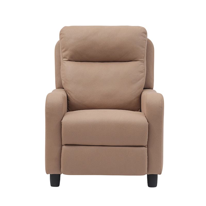 Sillón reclinable de microfibra con asiento plegable