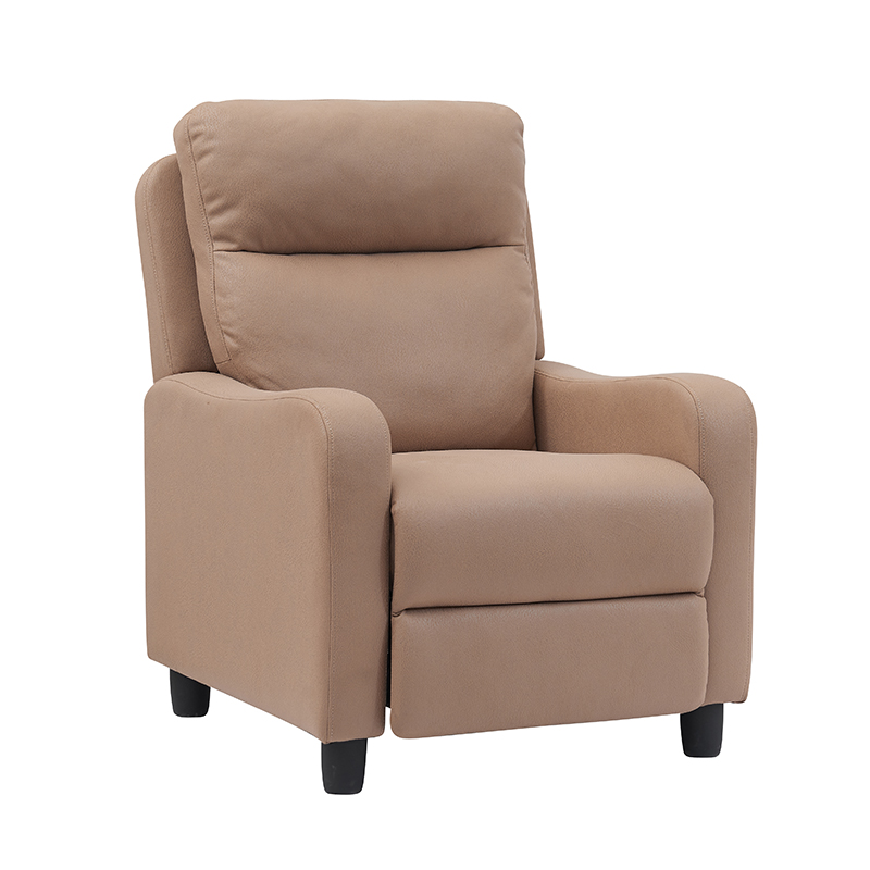 Sillón reclinable de microfibra con asiento plegable
