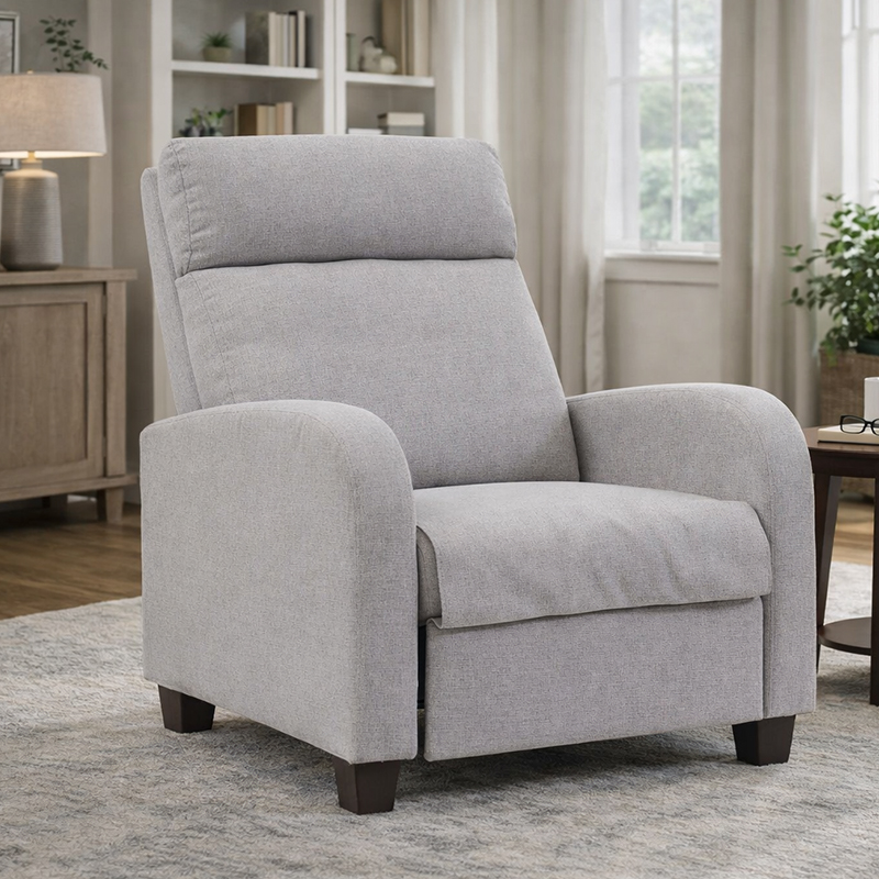 Asientos de cine en casa con soporte lumbar Sillones reclinables con respaldo de esponja de alta densidad sobrecargados Sillón para sala de estar