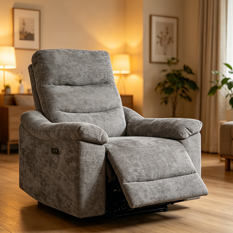 Sillón reclinable eléctrico con puertos de carga duales USB y tipo C, para espacios pequeños, sala de estar