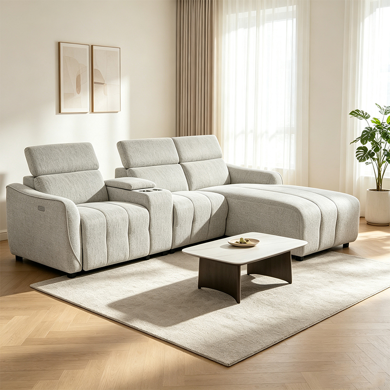 Silla reclinable de 3 piezas con chaise