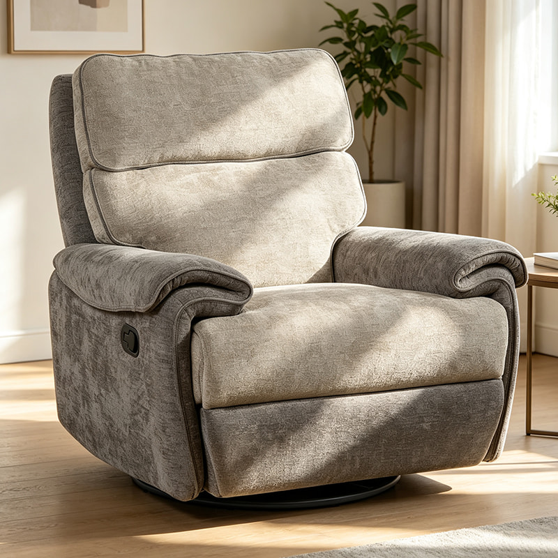 Silla reclinable manual mecedora giratoria de 360° para adultos